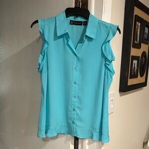 New York & Company Turquoise Blouse